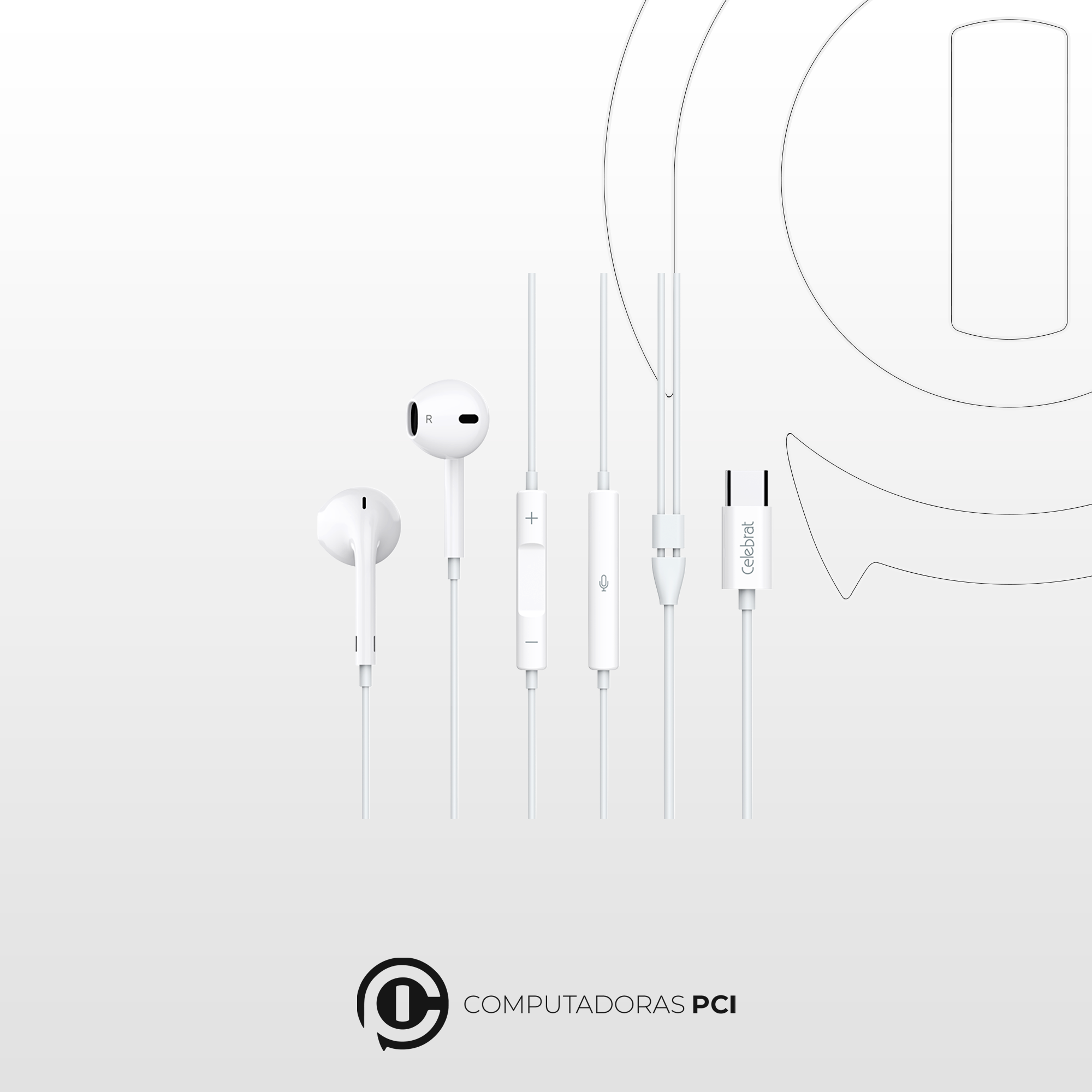 Headphones USB Type C Celebrat