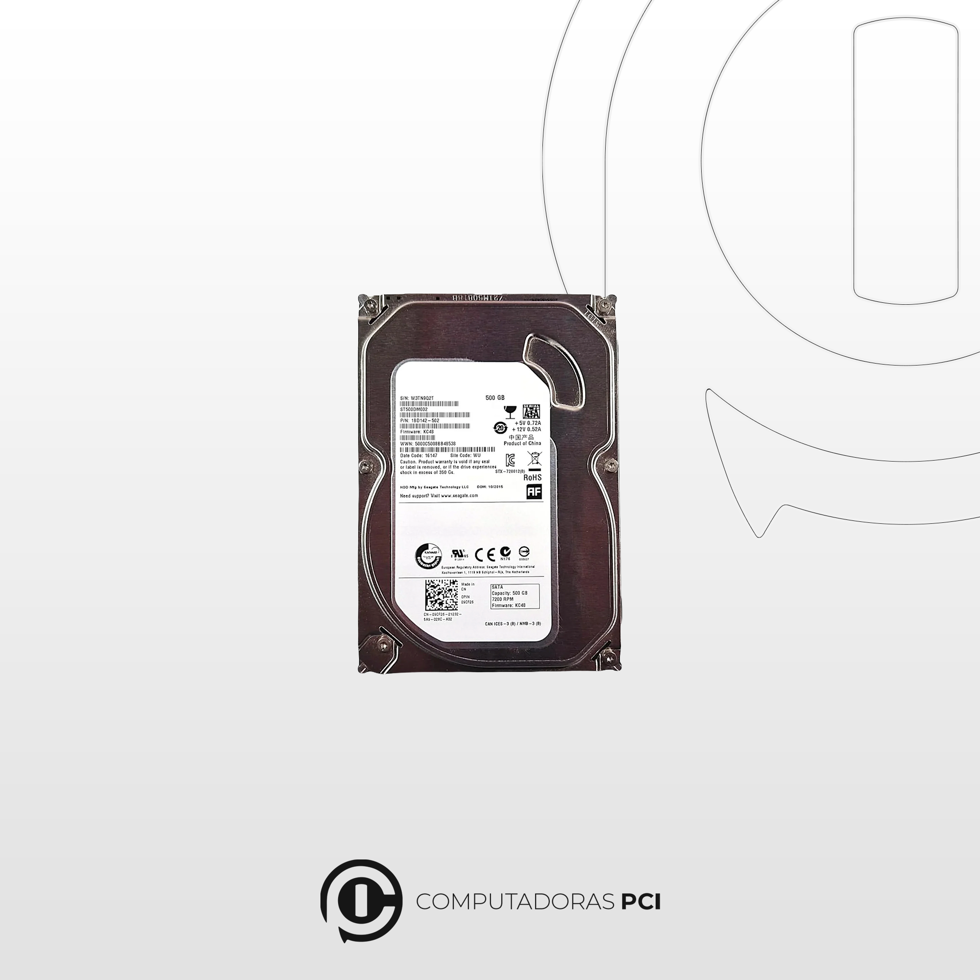 Disco Duro Mecánico 500GB 3.5"