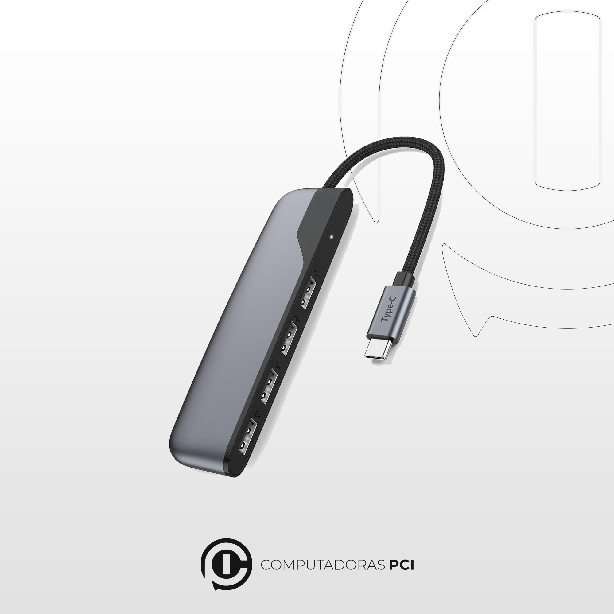 HUB de USB C a USB x4