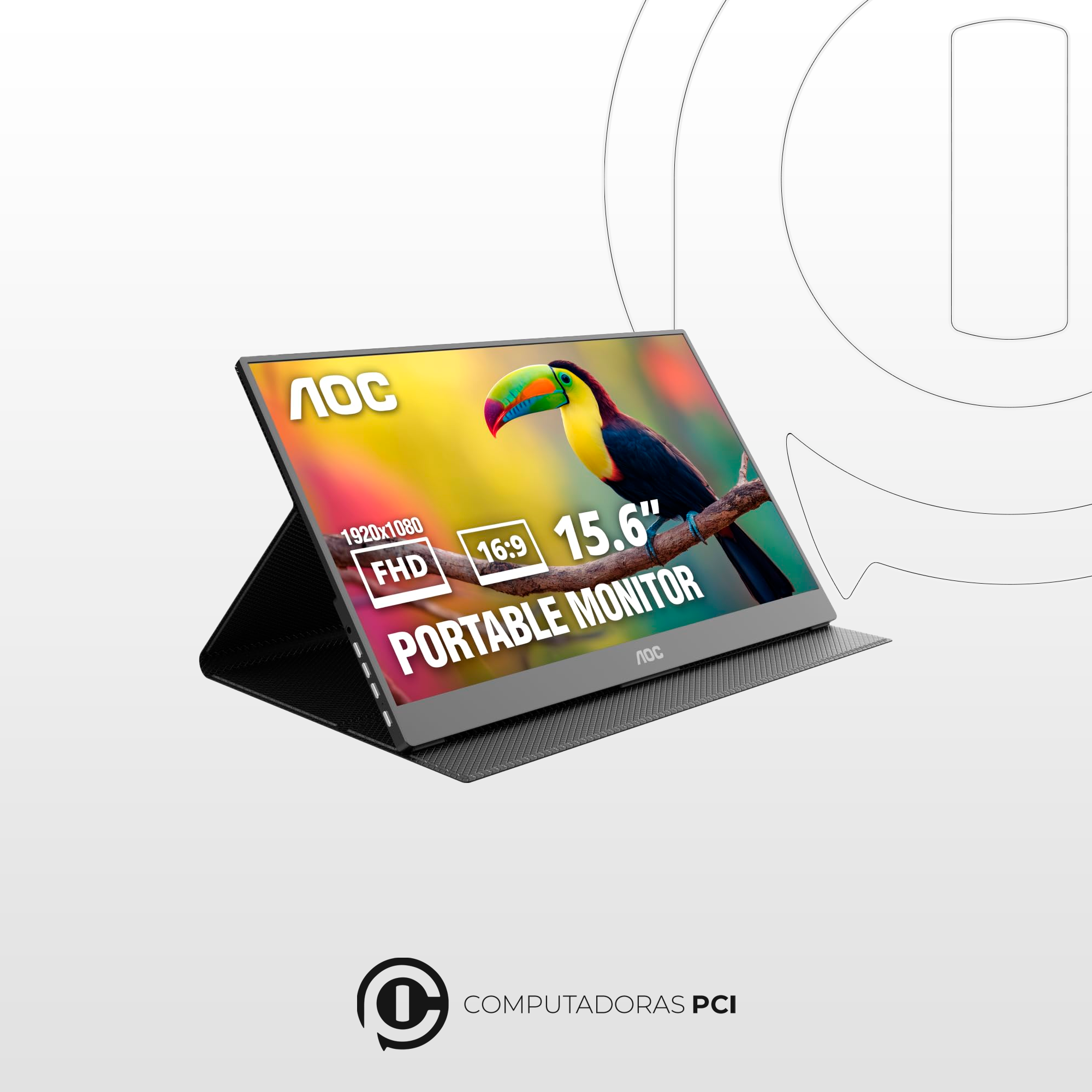Monitor Portatil AOC 16T20  - 15,6'' Nuevo